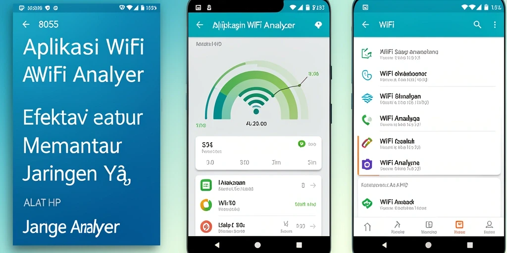 Antarmuka aplikasi 8055 dengan fungsi WiFi Analyzer yang jelas dan informatif.