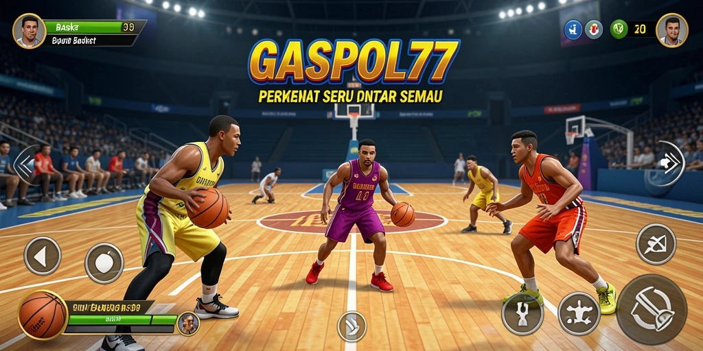 Antarmuka GASPOL77 menampilkan grafis Basket yang memukau dan menarik.