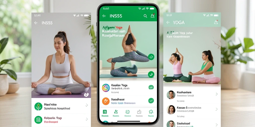 Tampilan antarmuka aplikasi Yoga yang menarik dan mudah digunakan.