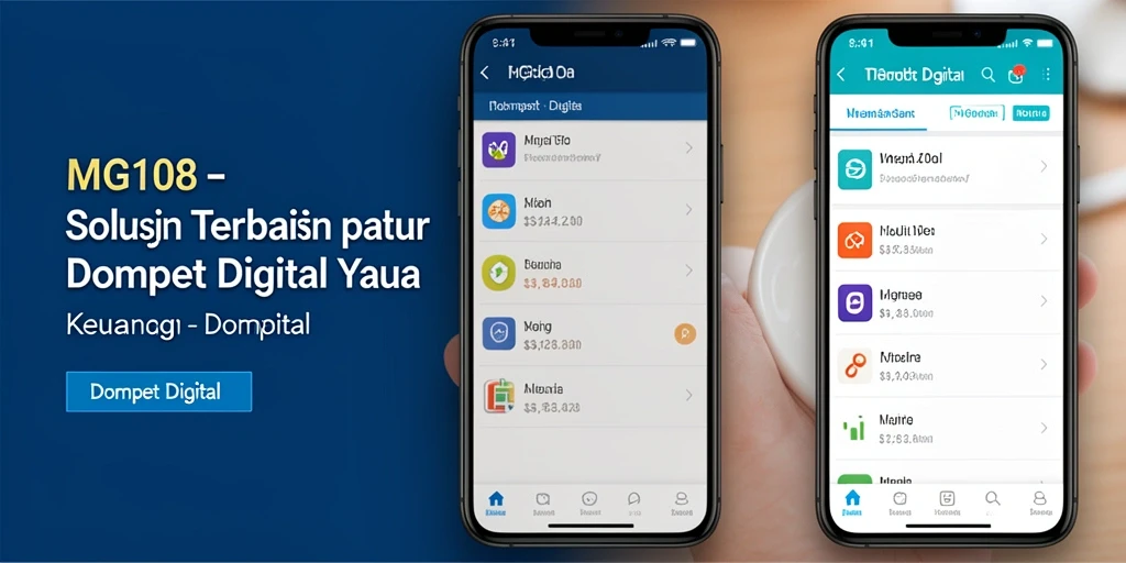 Antarmuka MG108 yang modern dan fungsional untuk Dompet Digital.