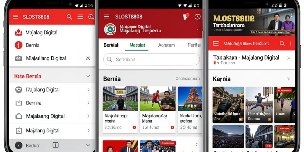 Tampilan antarmuka pengguna SLOST8808 yang menarik dan modern.
