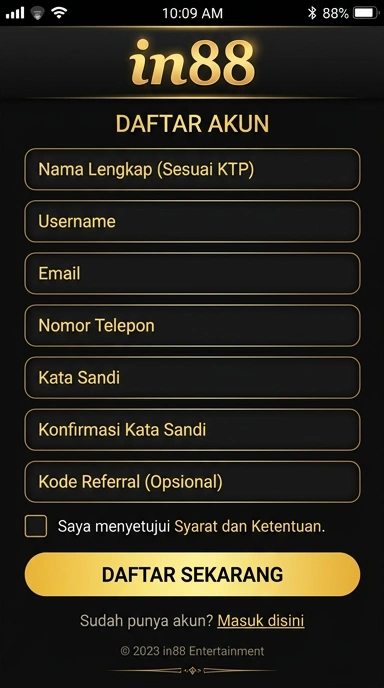 Panduan Registrasi Akun in88 untuk Pengguna Android